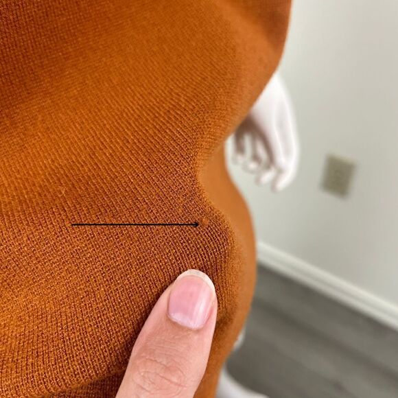 Moth Womens Size XS Orange Bell Sleeve Pullover Sweater Mini Sheath Dress Party - Picture 14 of 15